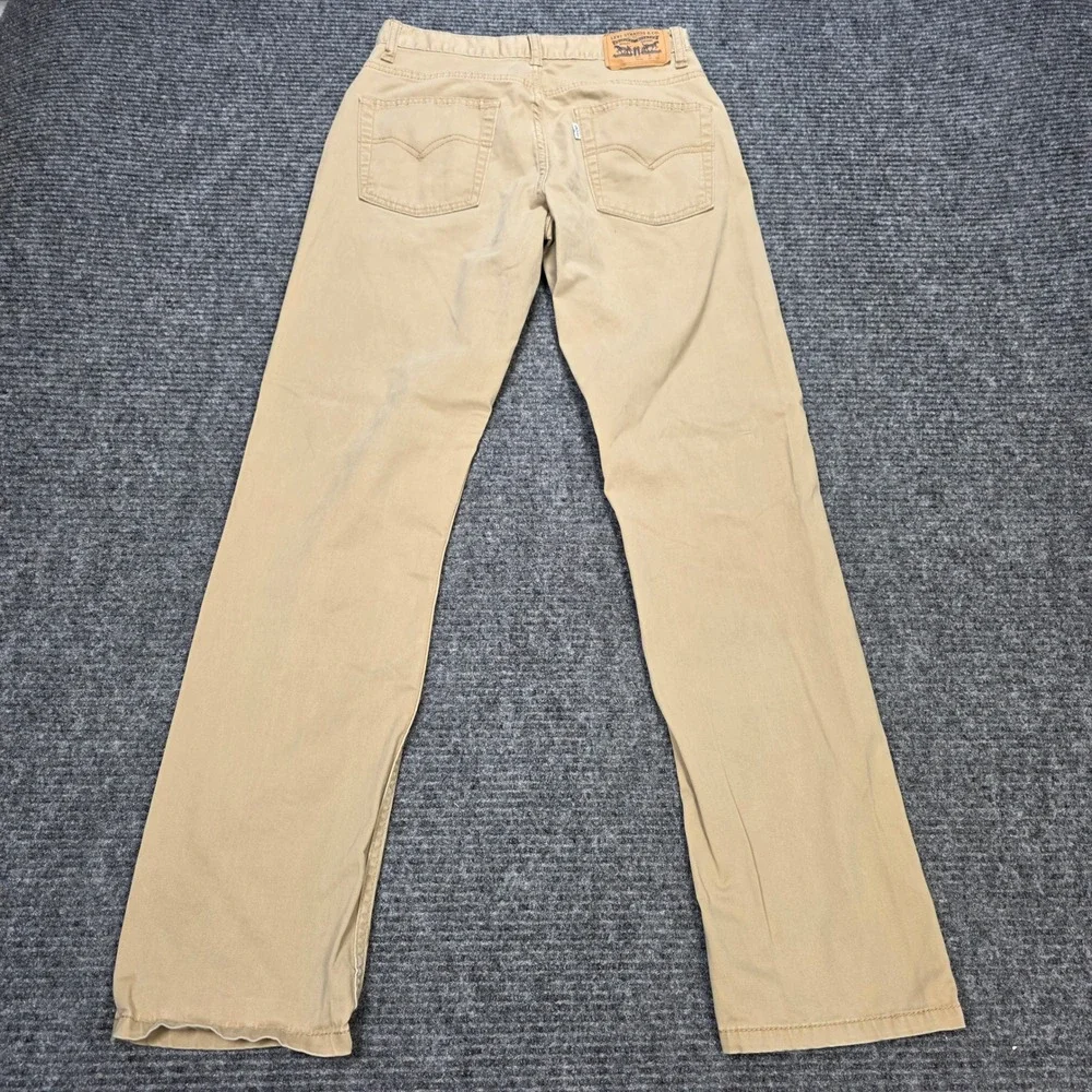 Levis 511 Slim Sueded‎ Pants Boys Size 18 Regular Khaki Tan Distressed